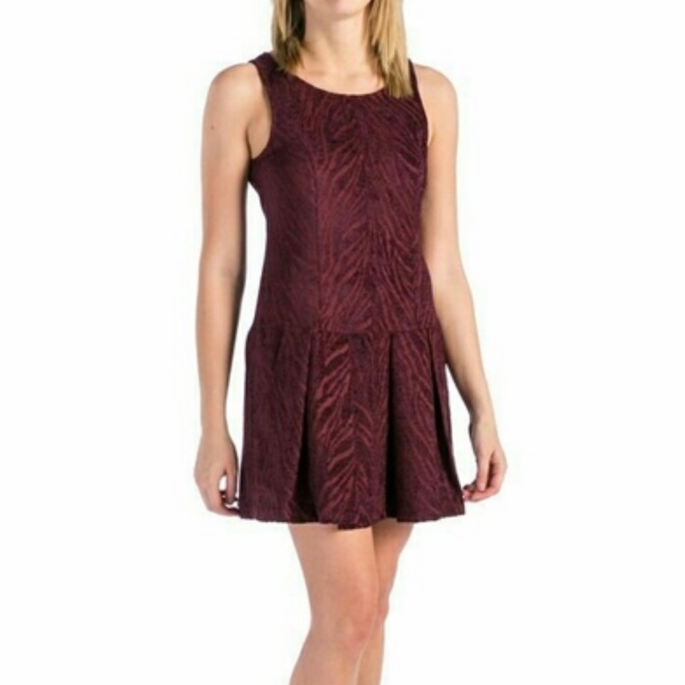Free People Zebra Print Chenille Dress